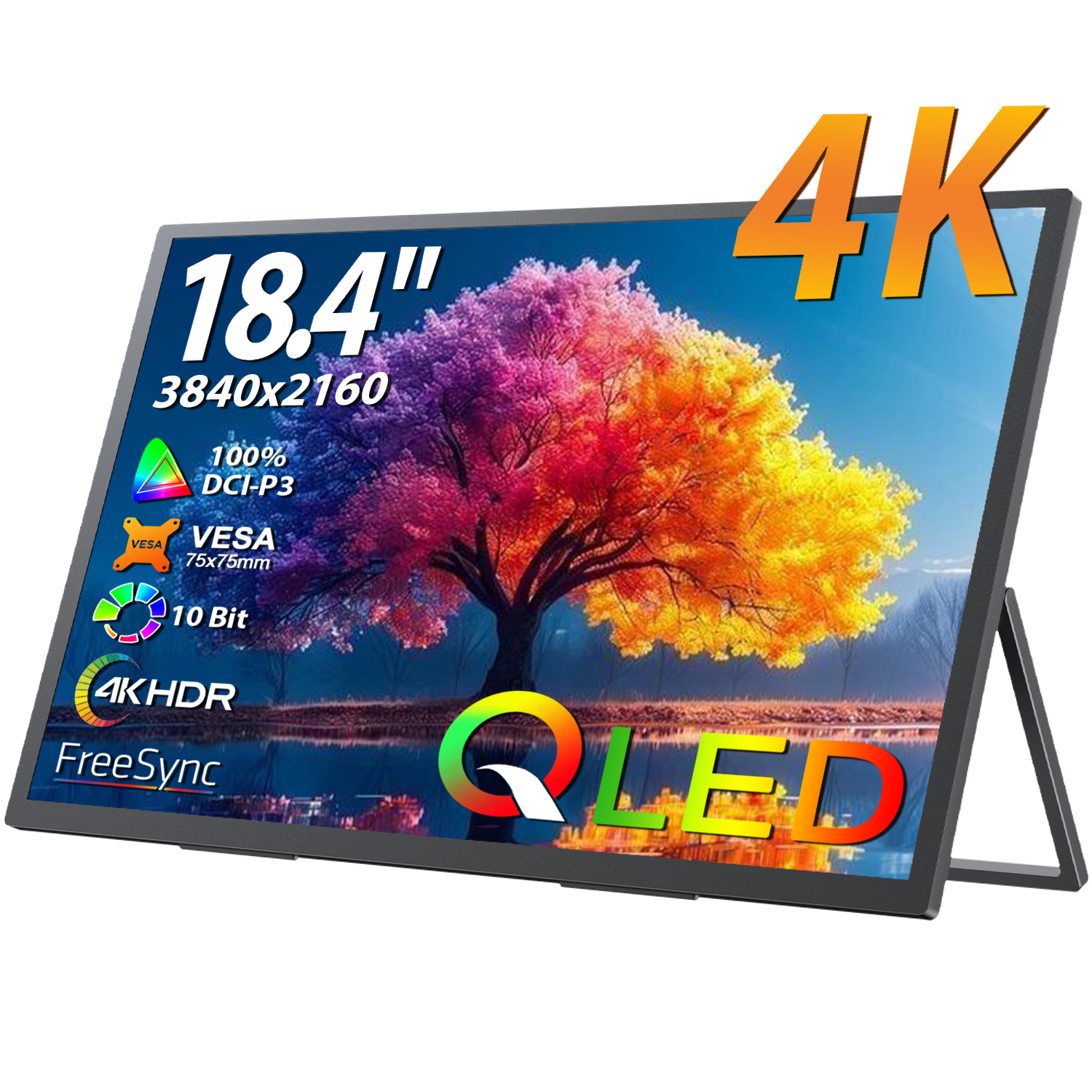 Retro Gaming Monitor - UPERFECT 18.4 inch 4K QLED Portable