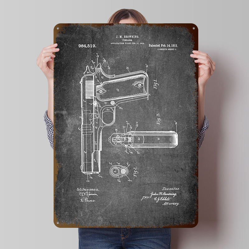 Gun Patent Tinplate Posters Cu - Retro Gaming Gun reseña y precio