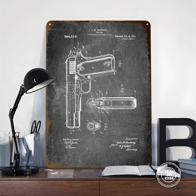 Gun Patent Tinplate Posters Cu - Retro Gaming Gun reseña y precio