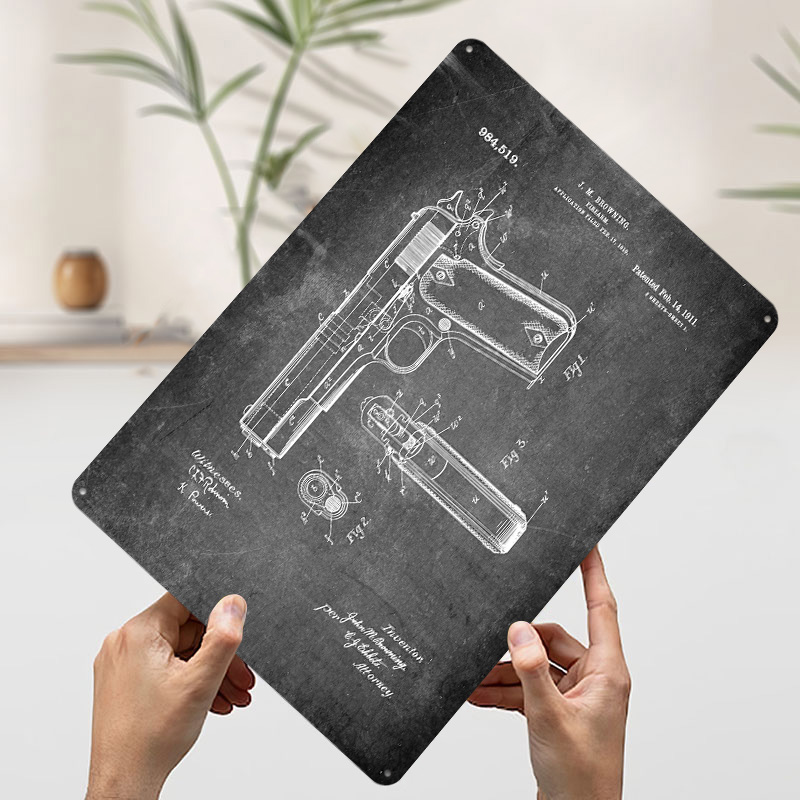 Gun Patent Tinplate Posters Cu - Retro Gaming Gun reseña y precio