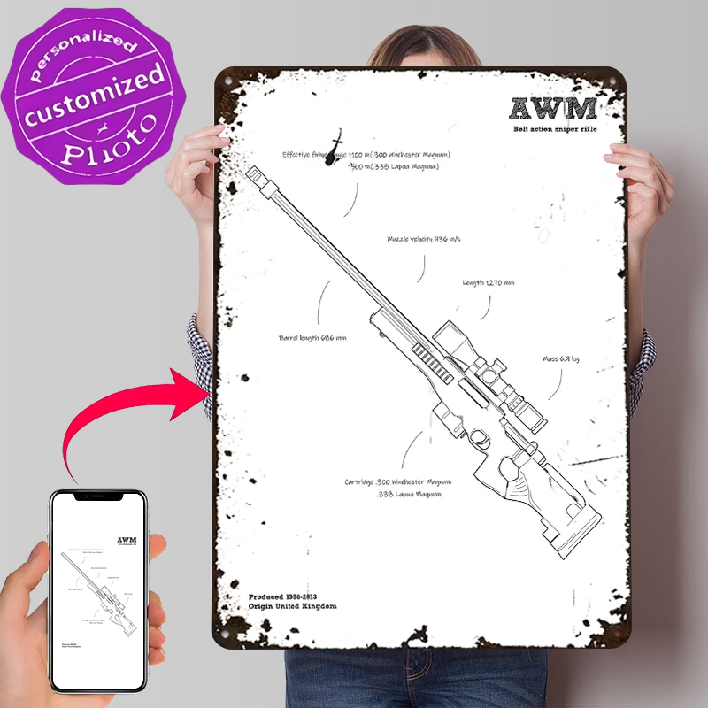 AWM Sniper Rifle Gun UK Tinpla - Retro Gaming Gun reseña y precio