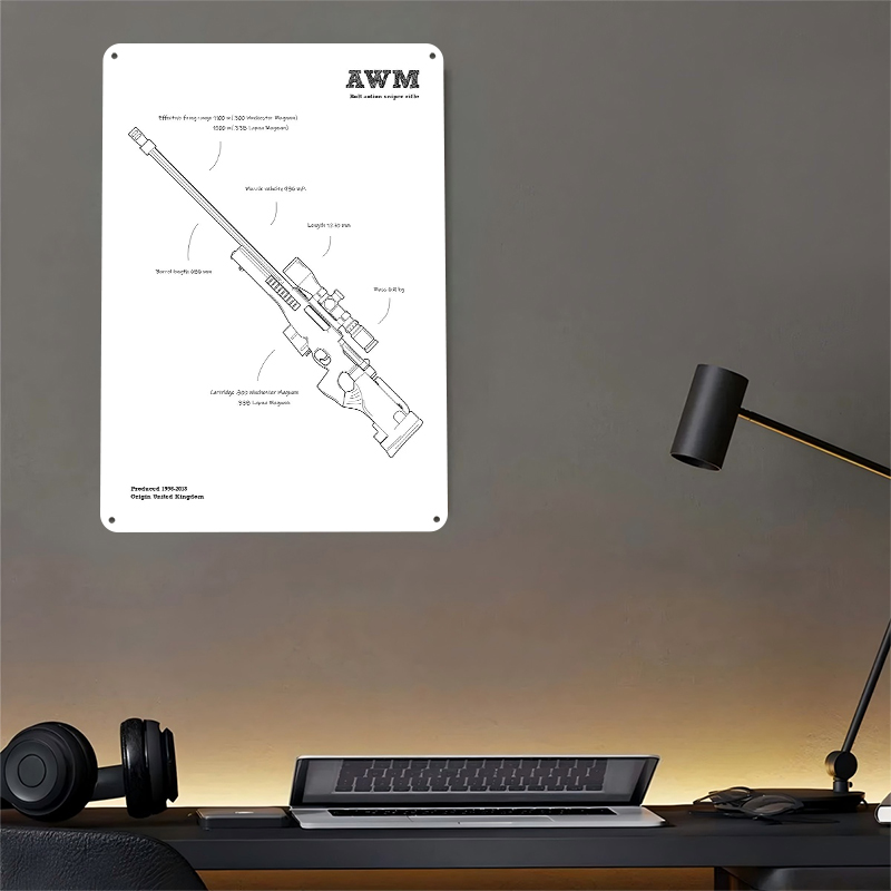 AWM Sniper Rifle Gun UK Tinpla - Retro Gaming Gun reseña y precio