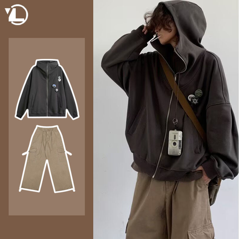 Autumn College Casual Set Men  - Retro Gaming Jacket reseña y precio