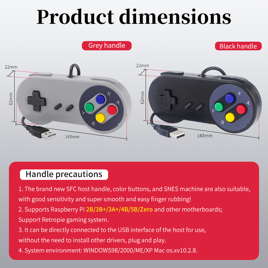 USB Wired Game Controller Retr - Retro Gaming On Raspberry Pi reseña y precio