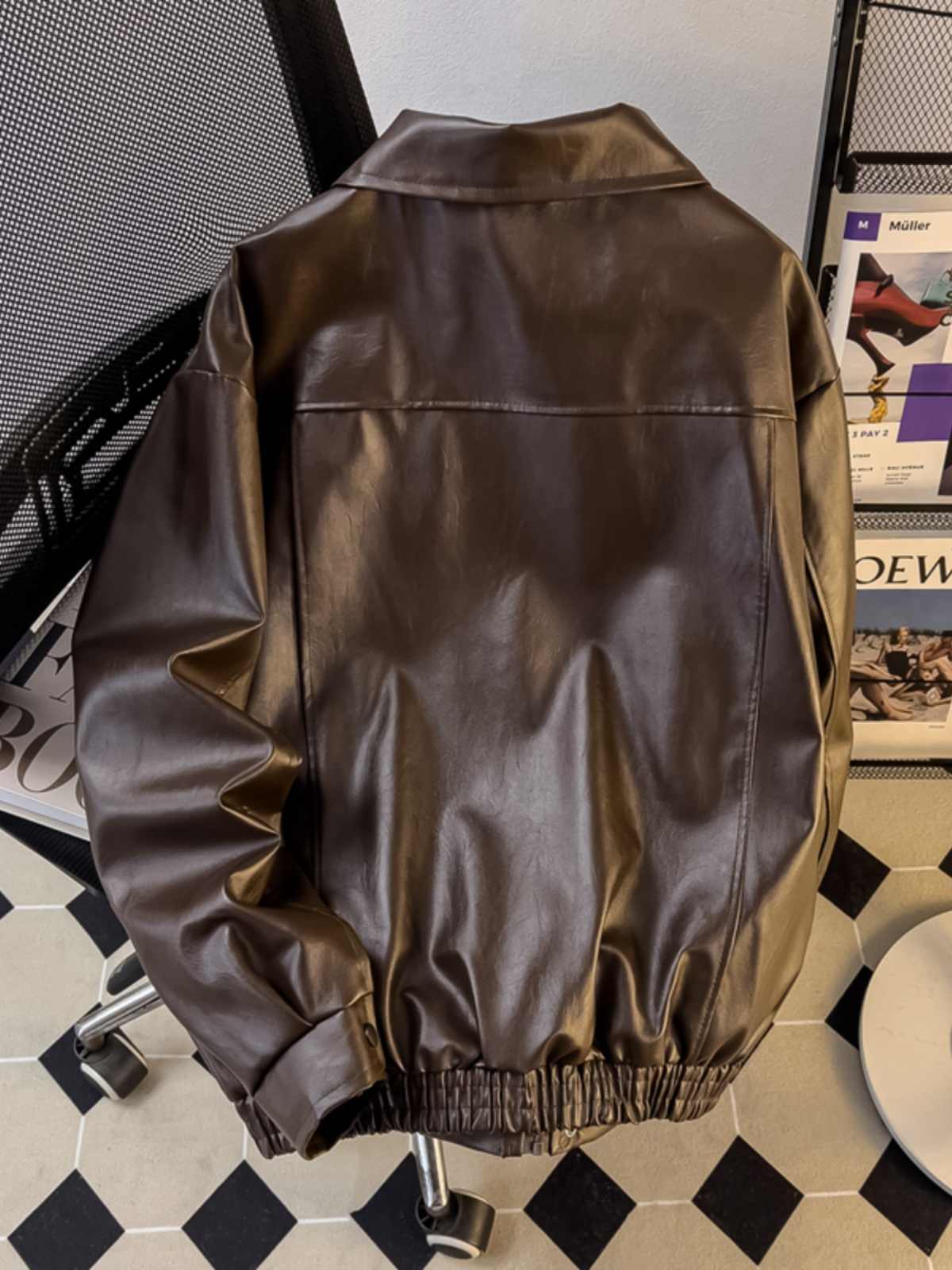 American Retro PU Leather Coat - Retro Gaming Jacket reseña y precio