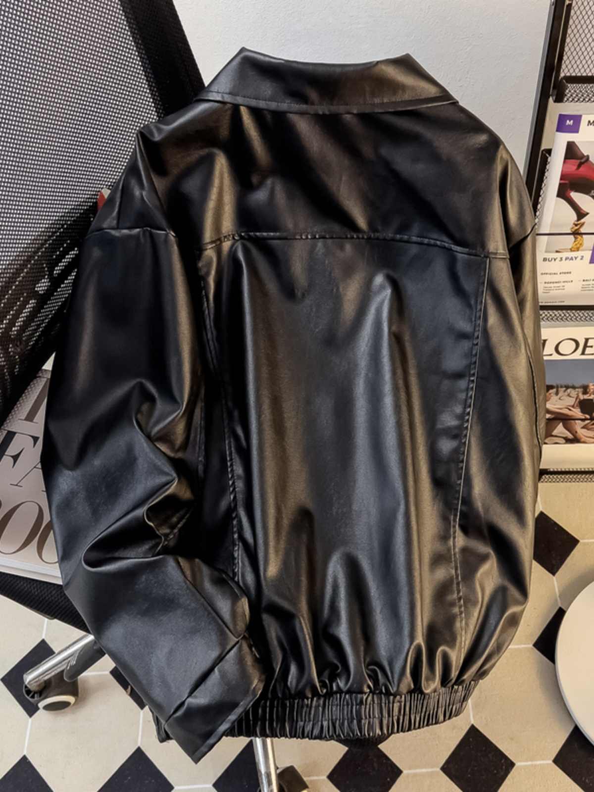 American Retro PU Leather Coat - Retro Gaming Jacket reseña y precio