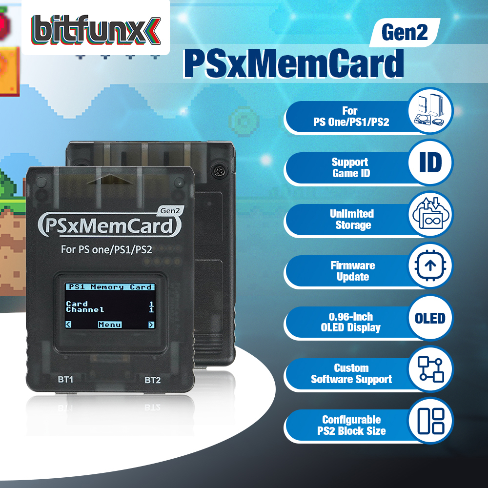 Bitfunx PSxMemCard Gen2 Store  - Retro Gaming Monitor reseña y precio