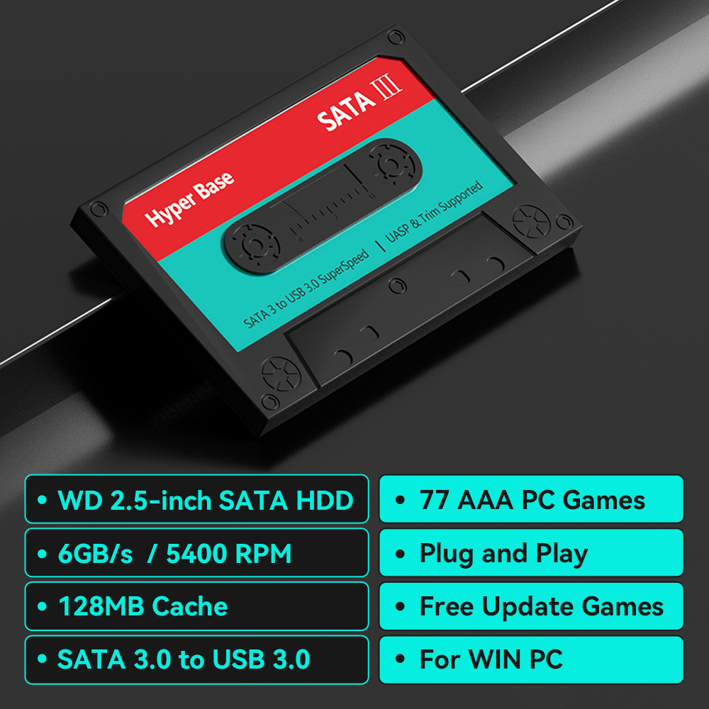 2TB Game Hard Drive With 77 PC - Retro Gaming Hdd reseña y precio