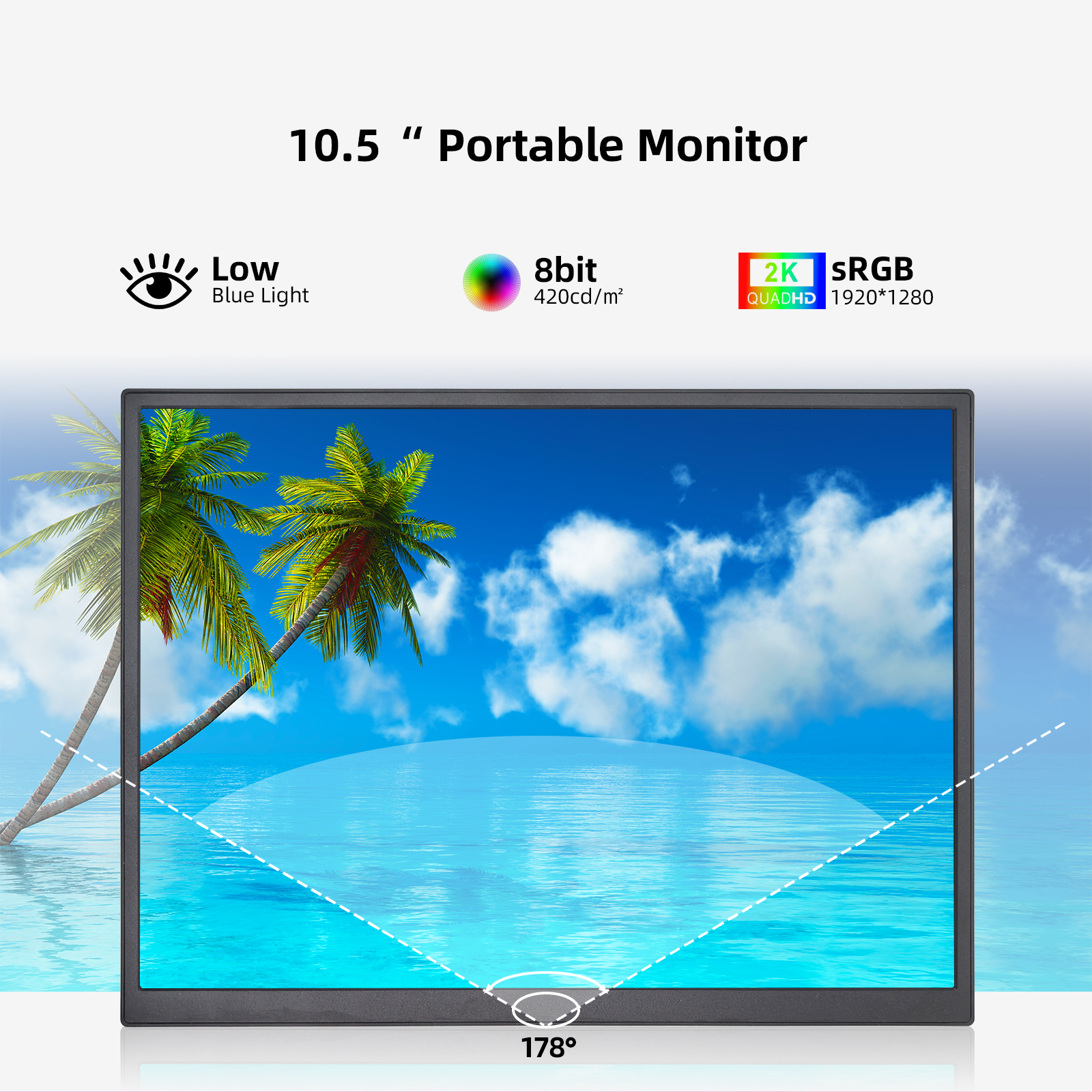 ZSUS 10.5-Inch Portable Monito - Retro Gaming Monitor reseña y precio