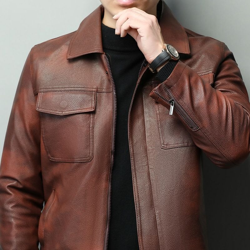 Vintage Brown Cowhide Leather  - Retro Gaming Jacket reseña y precio